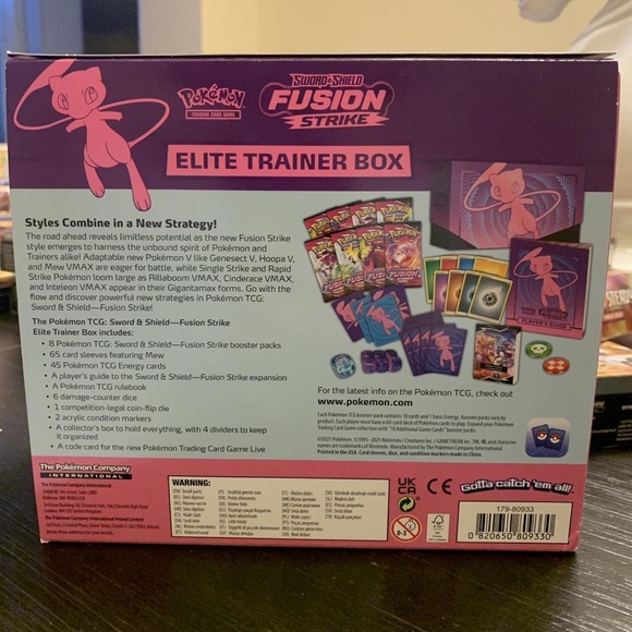 Pokemon Fusion Strike Elite Trainer Box - Pink and Purple